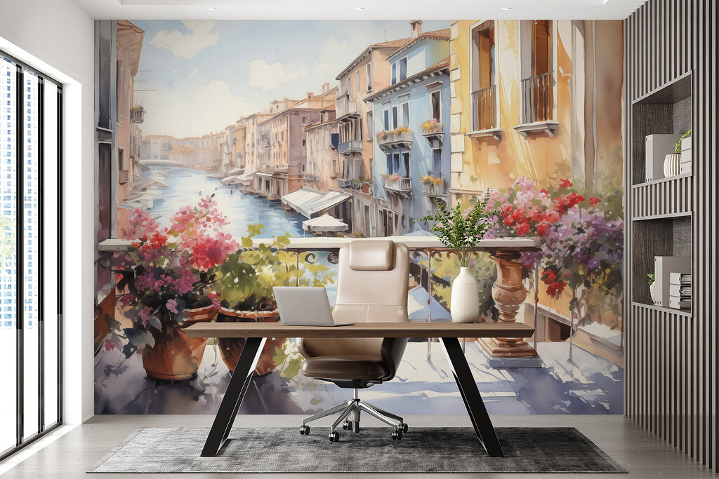 Balkon boven een kanaal — interieur 2