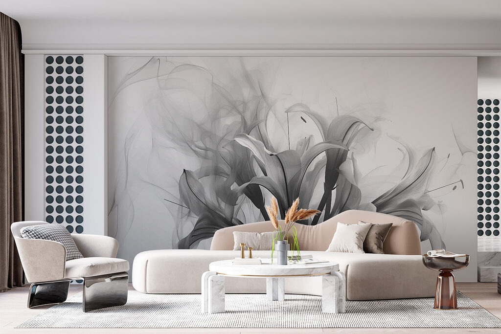 Lelies in grijze rooklijnen — interieur 2