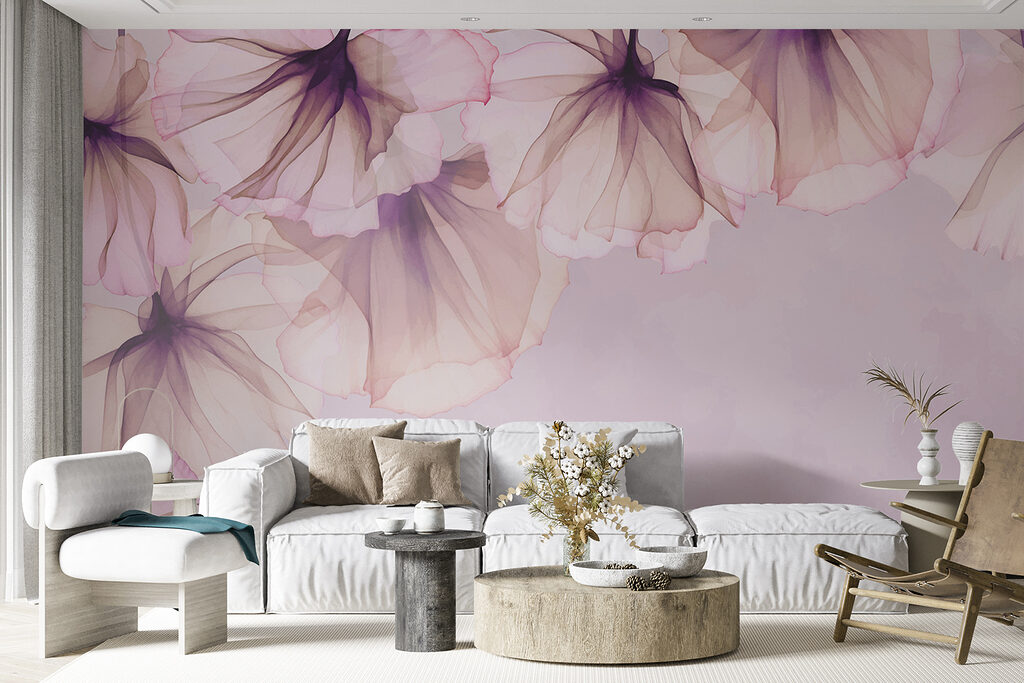 Bloemsluiers langs een bovenhoek — interieur 2