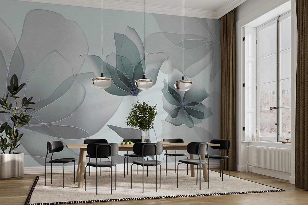 Verfijnde bloemige elegantie in zachte tinten in een interieur