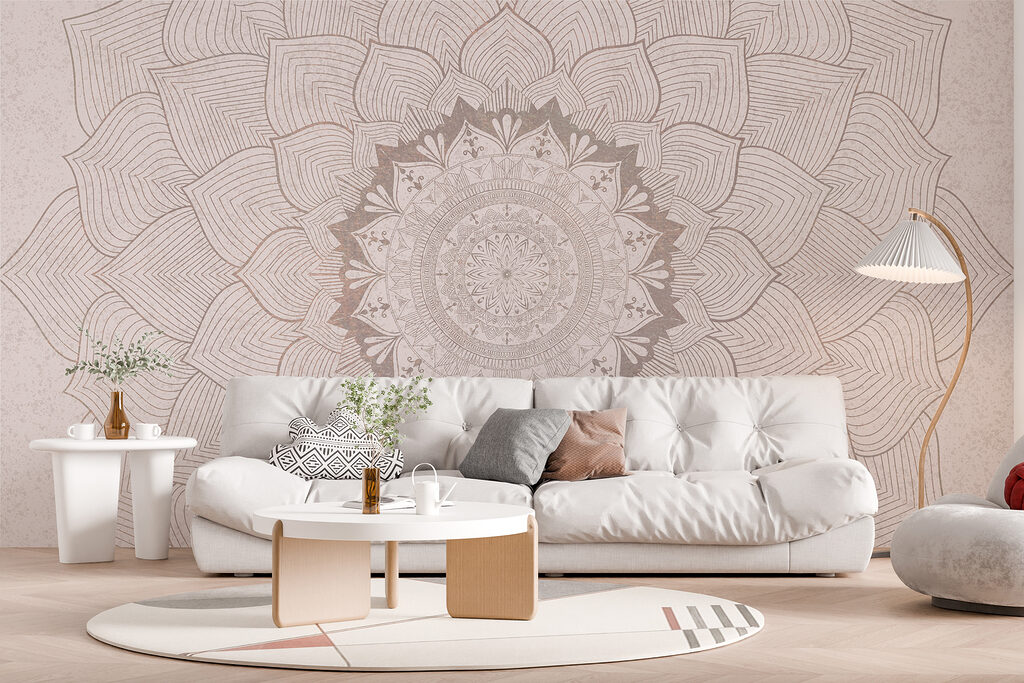 Fijn lijnwerk in bloemringen — interieur 2