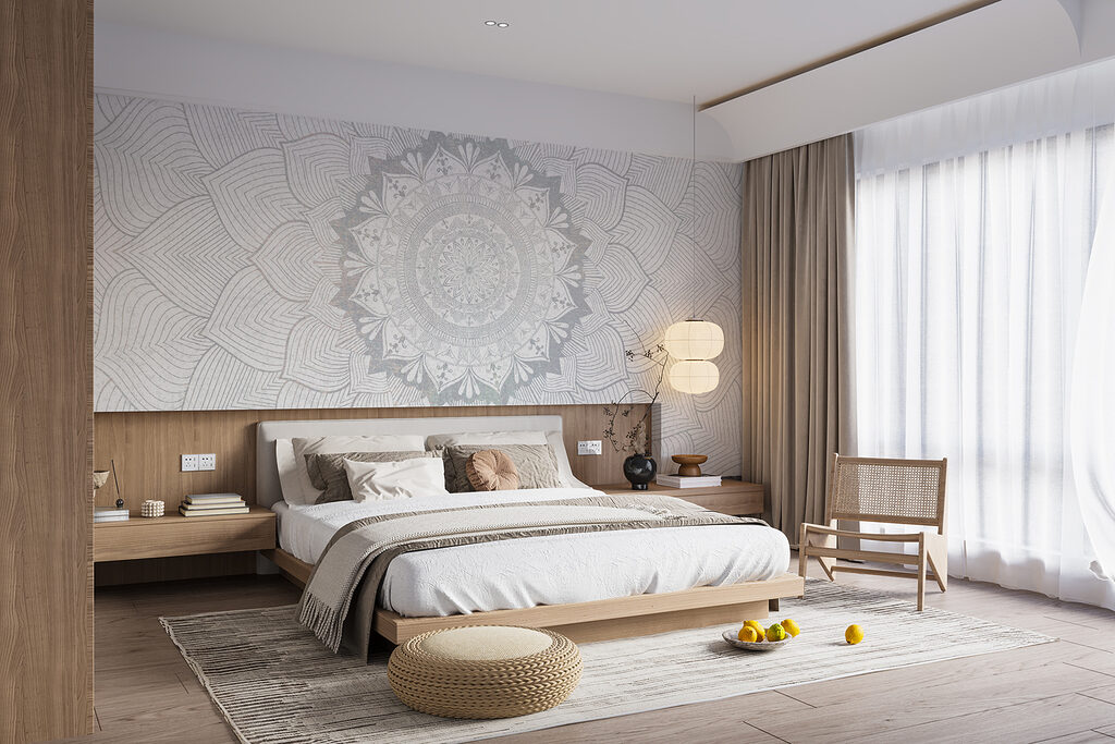Witte en grijze mandala — interieur 1
