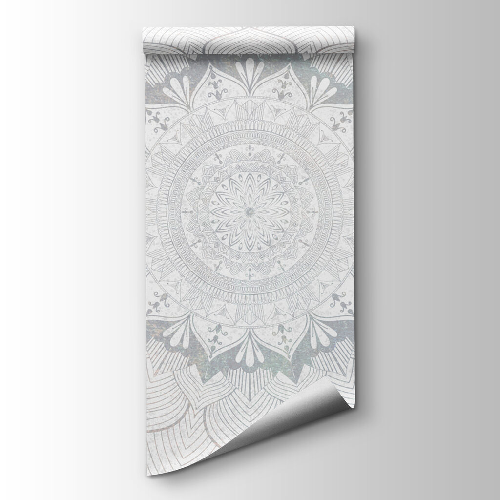 Witte en grijze mandala — productweergave