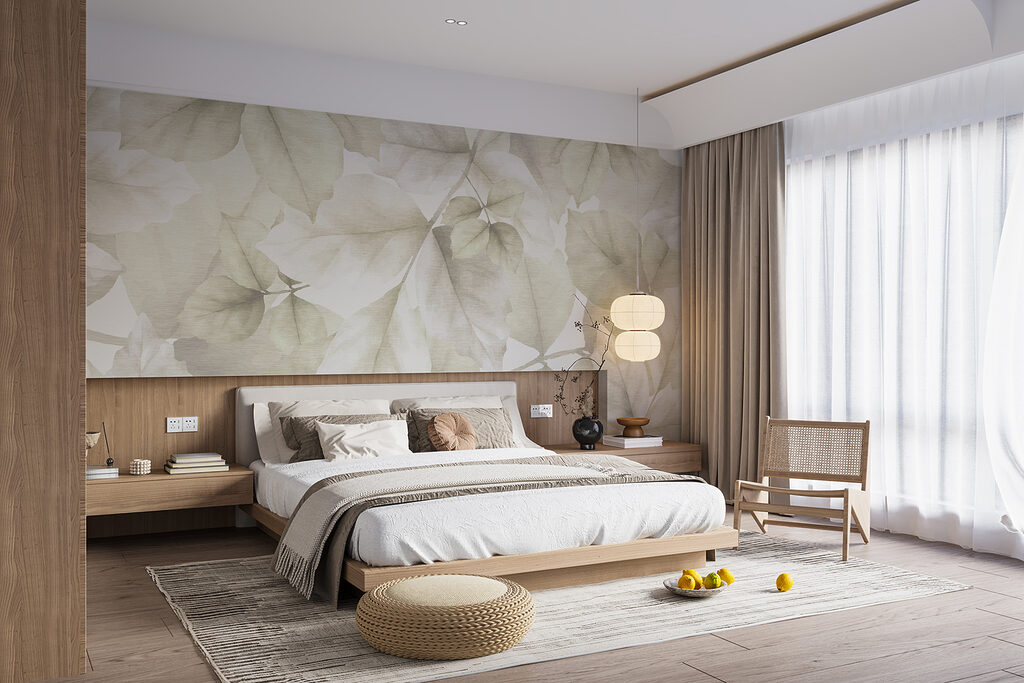 Bleke bladeren in olijftinten — interieur 1