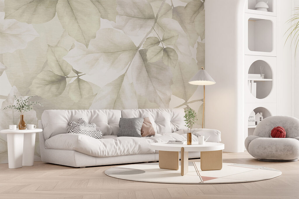 Bleke bladeren in olijftinten — interieur 4