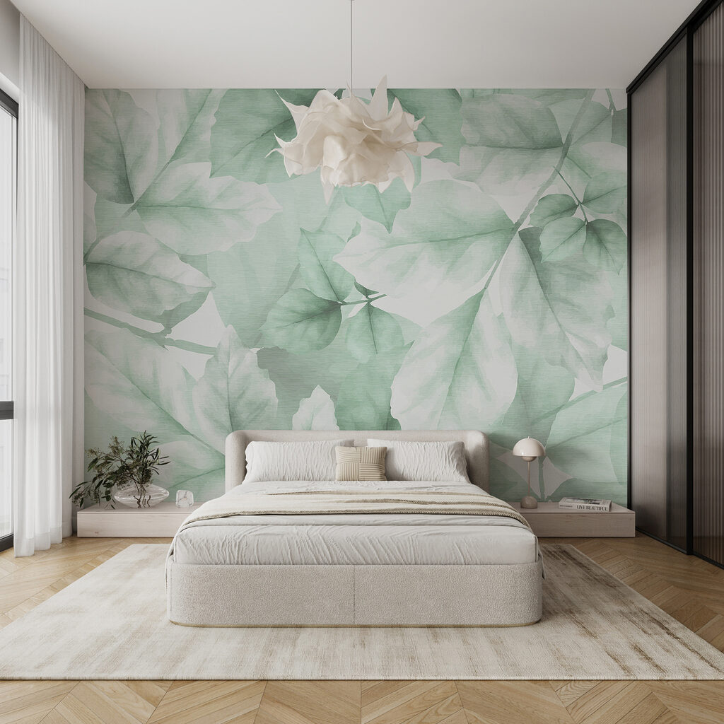 Bladeren als doorschijnende schaduwen — interieur 3
