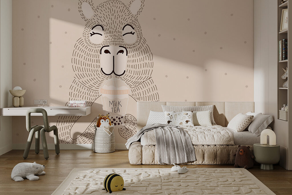 Lama met een beker — interieur 2