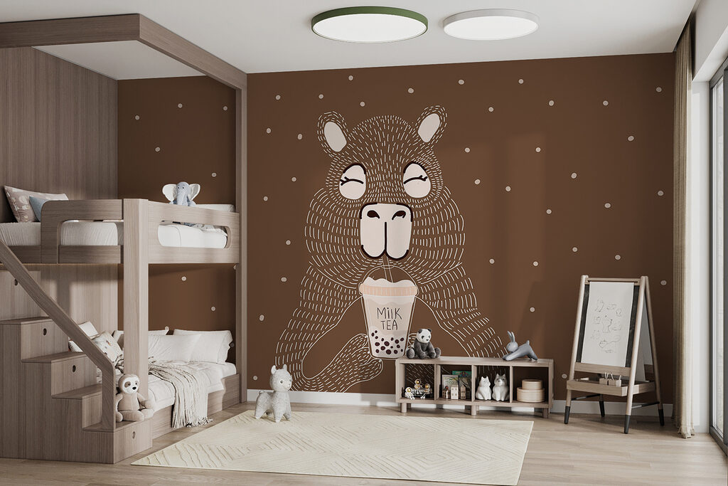 Lama met een beker — interieur 2