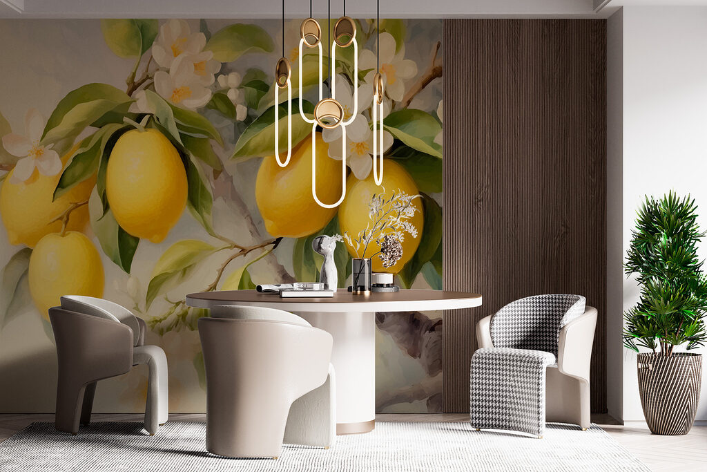 Citroenen met witte bloesem — interieur 2