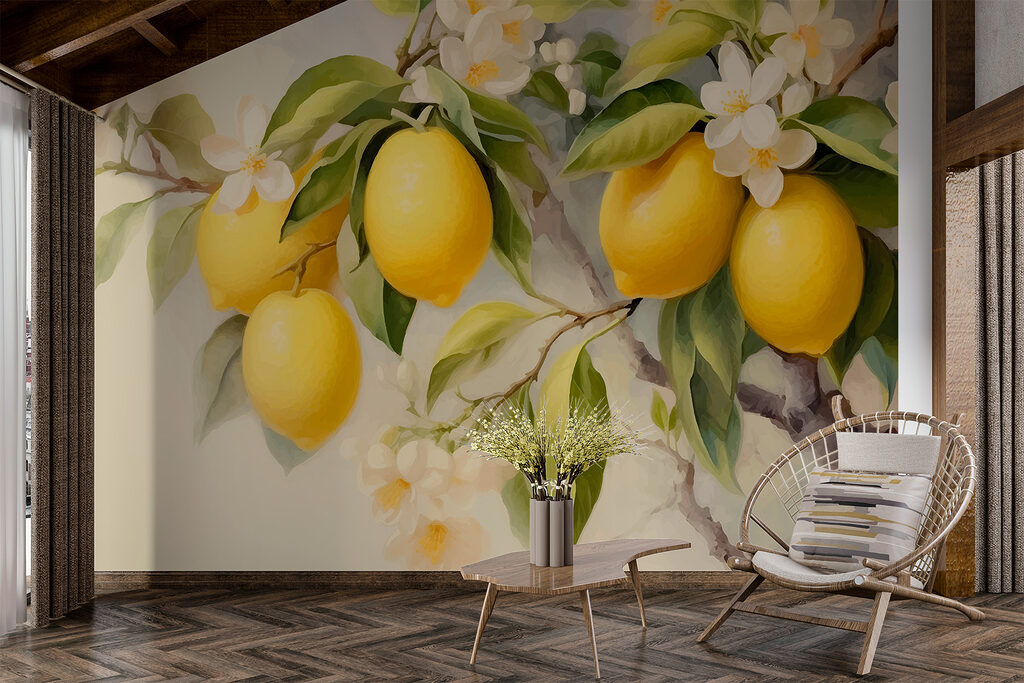 Citroenen met witte bloesem — interieur 3