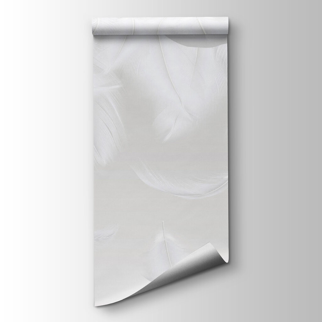 Witte veren dalen zacht — productweergave