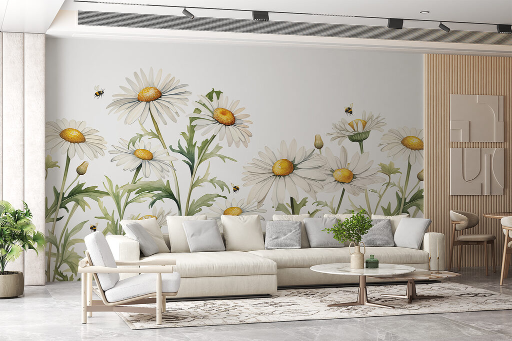 Margrieten vol zoemend leven — interieur 2