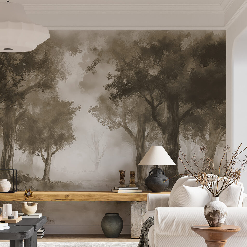 Bospoort in geschilderde nevel — interieur 1