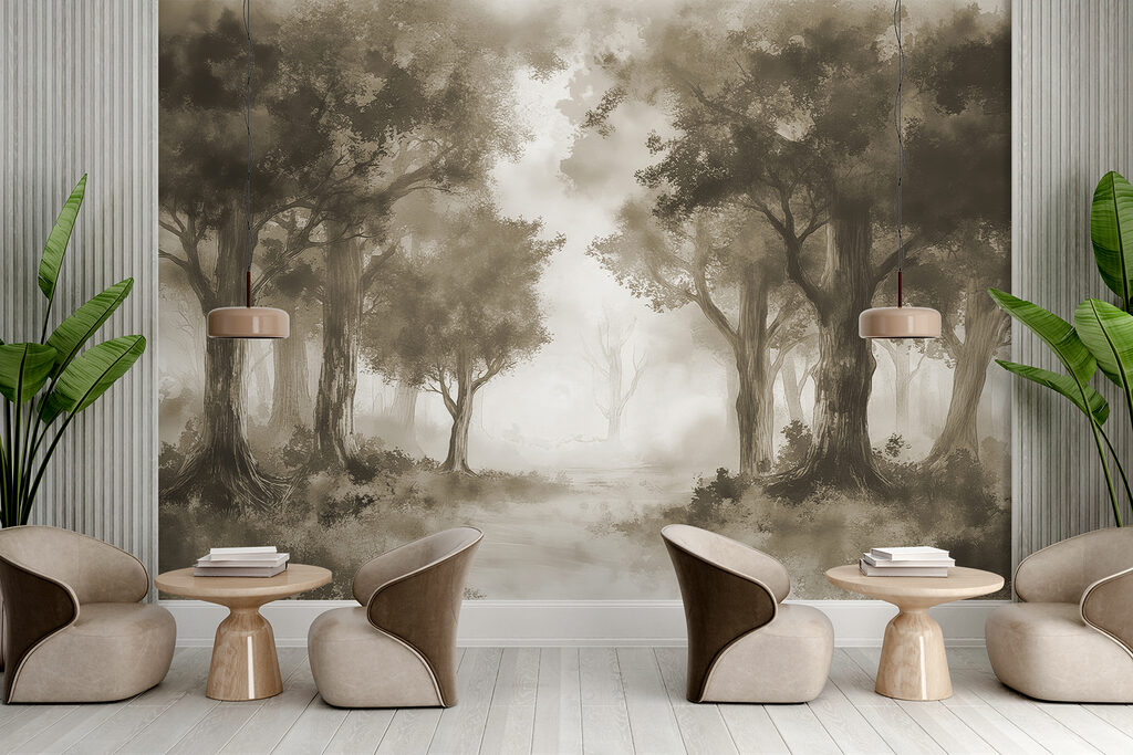 Bospoort in geschilderde nevel — interieur 2