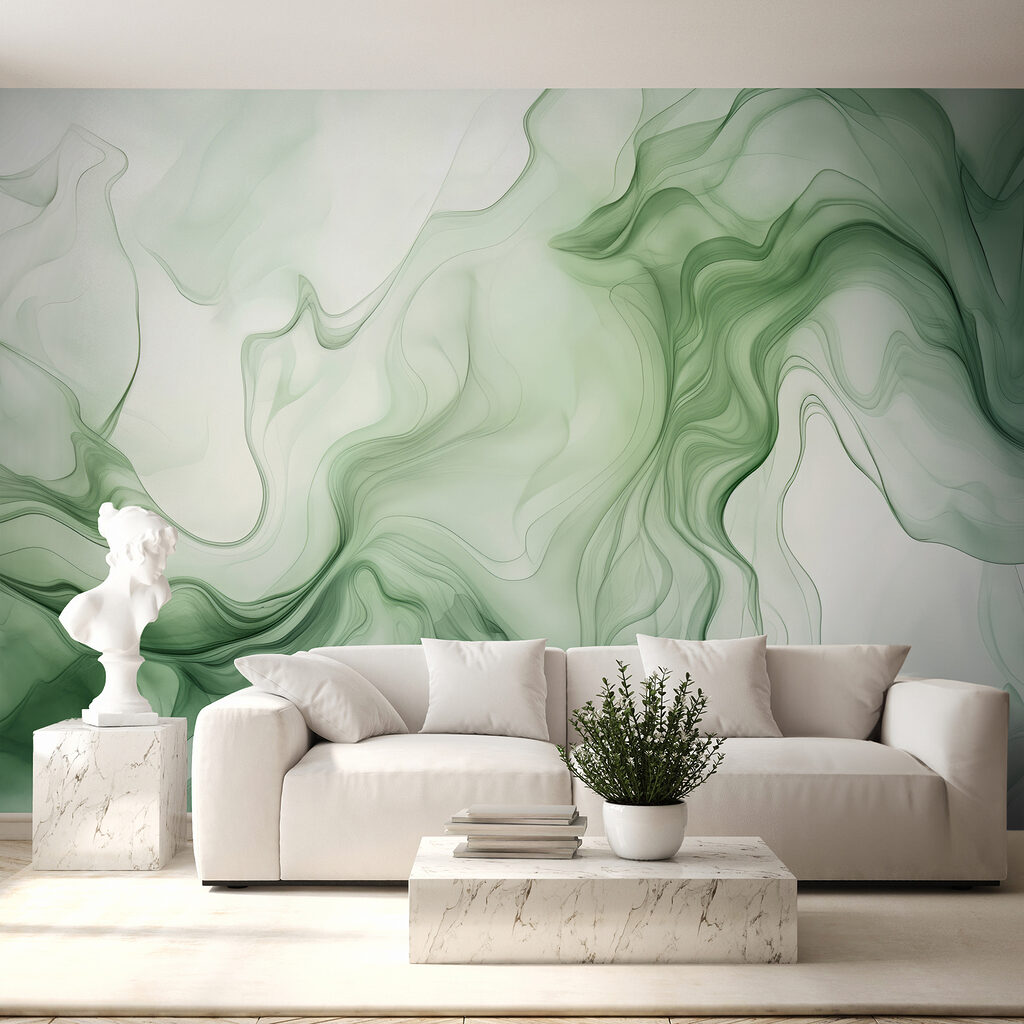 Groene sluiers vloeien door — interieur 2