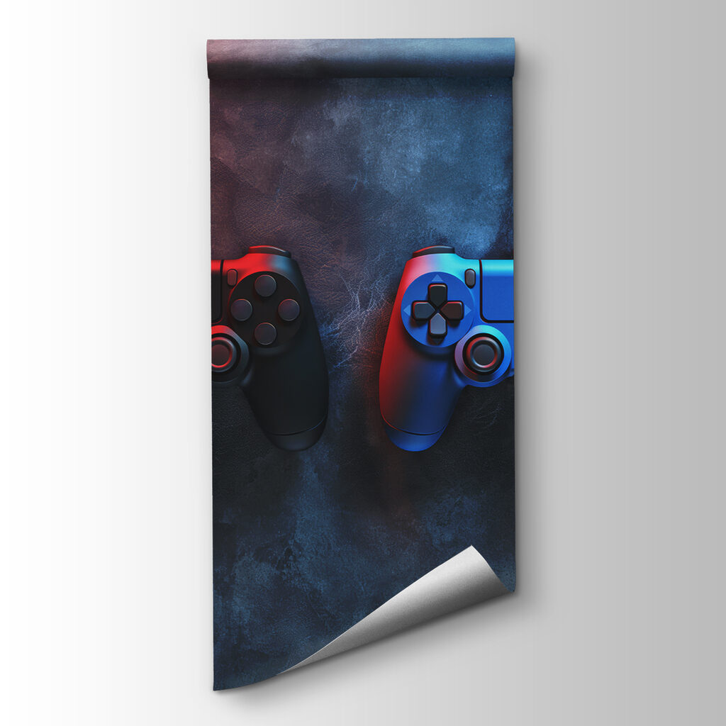 Twee controllers aan kabels — productweergave