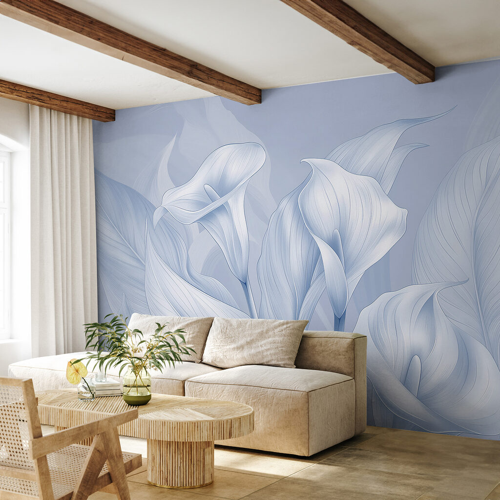 Witte kelken met bladplooien — interieur 2