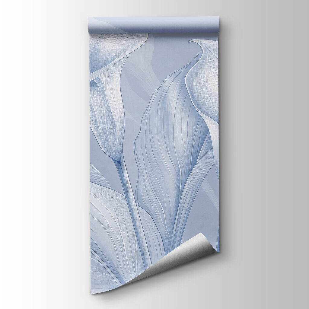 Witte kelken met bladplooien — productweergave