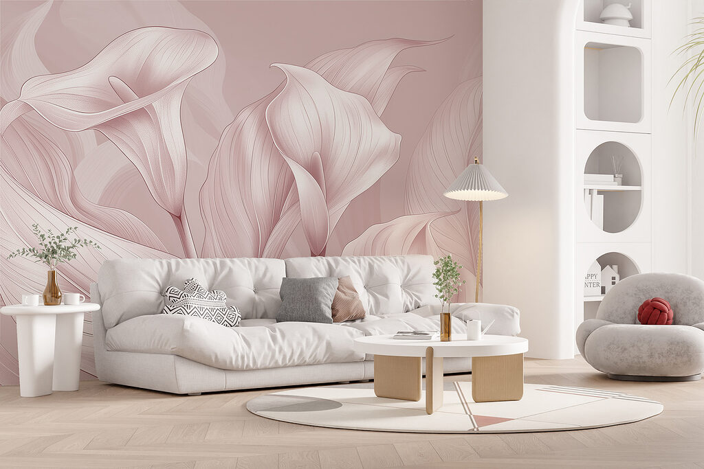 Witte kelken met bladplooien — interieur 2