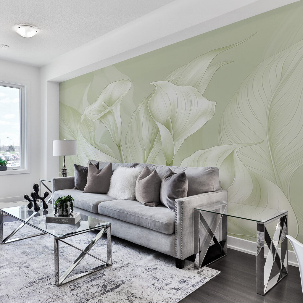 Witte kelken met bladplooien — interieur 2