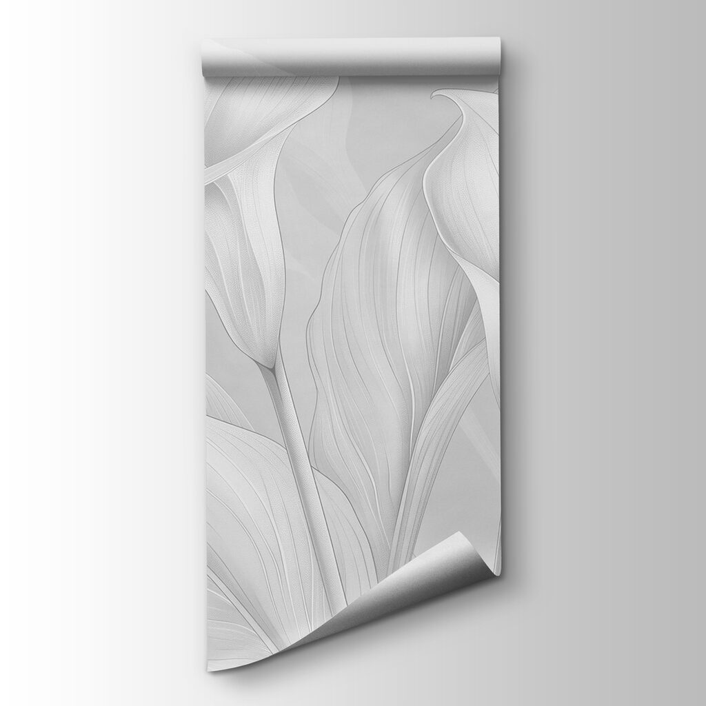 Witte kelken met bladplooien — productweergave