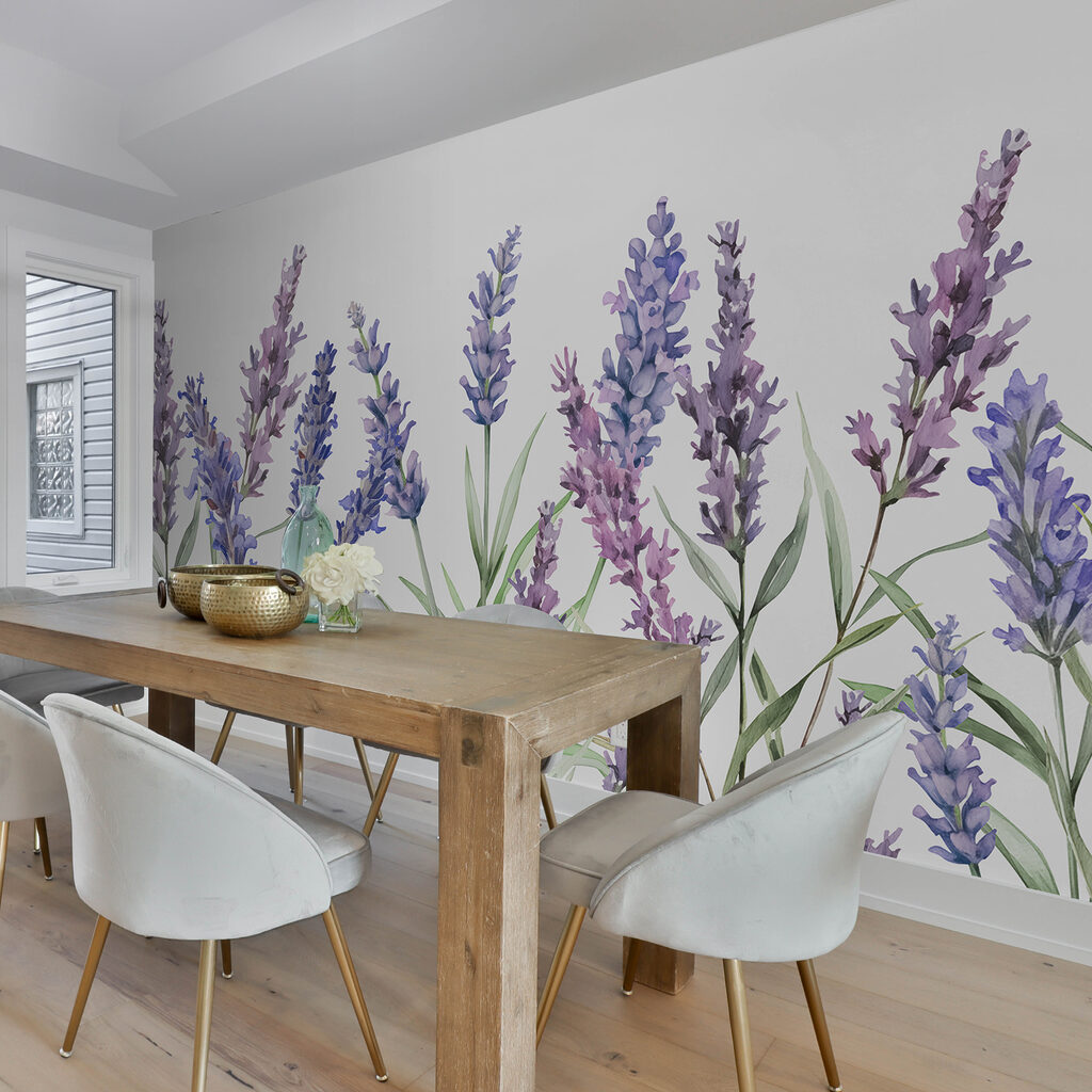Lavendel in fijne aquarel — interieur 2