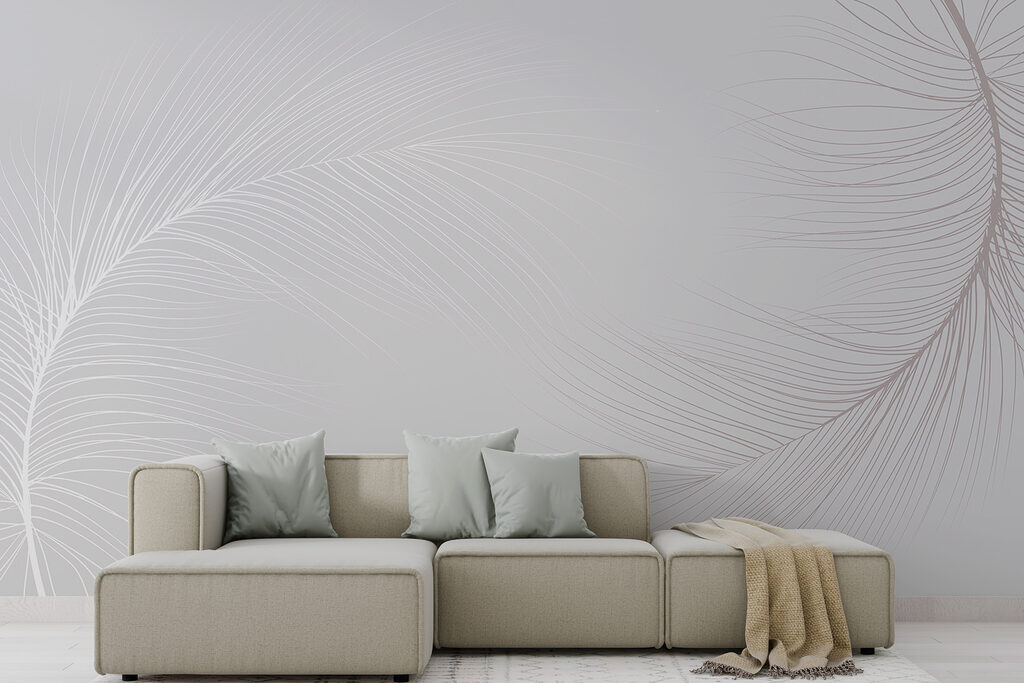 Fijne witte verenlijnen — interieur 3