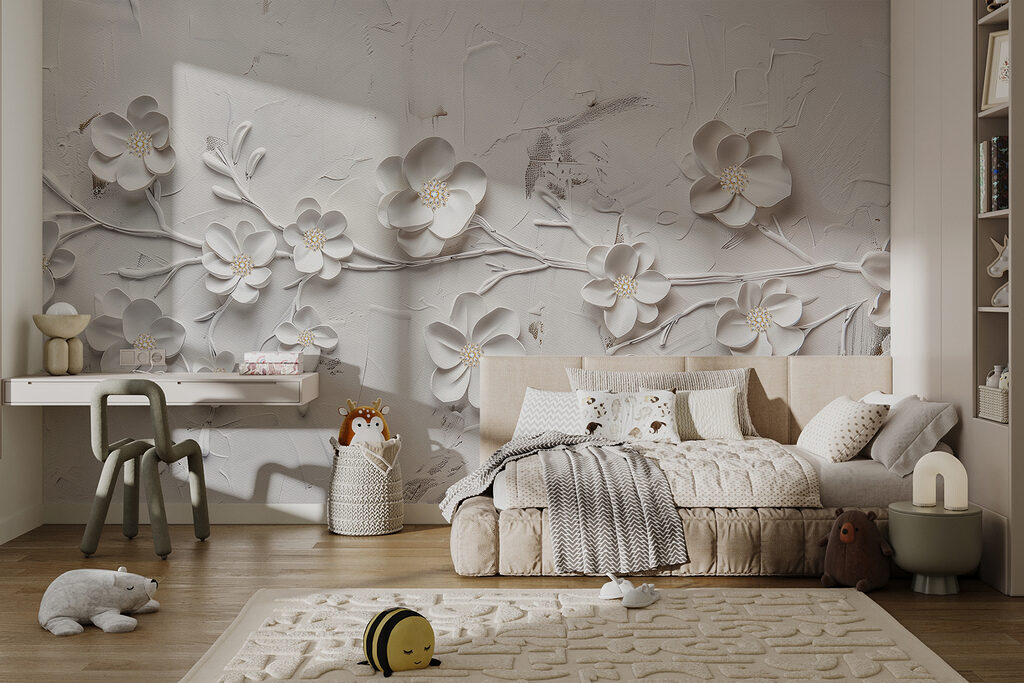 Witte bloesem met diepte — interieur 3