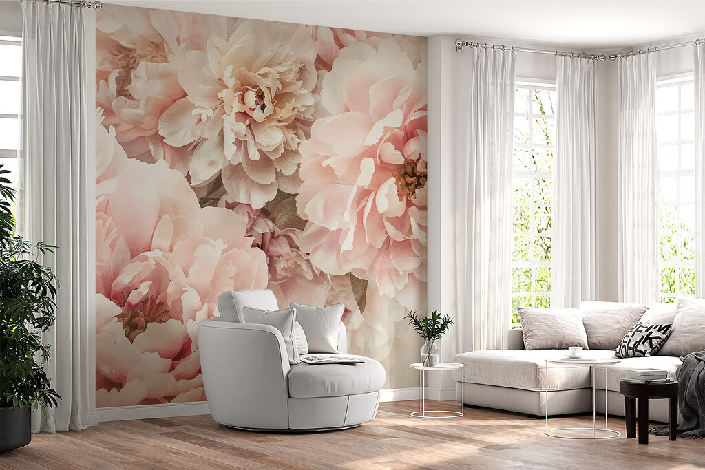 Een groep roze bloemen — interieur 2