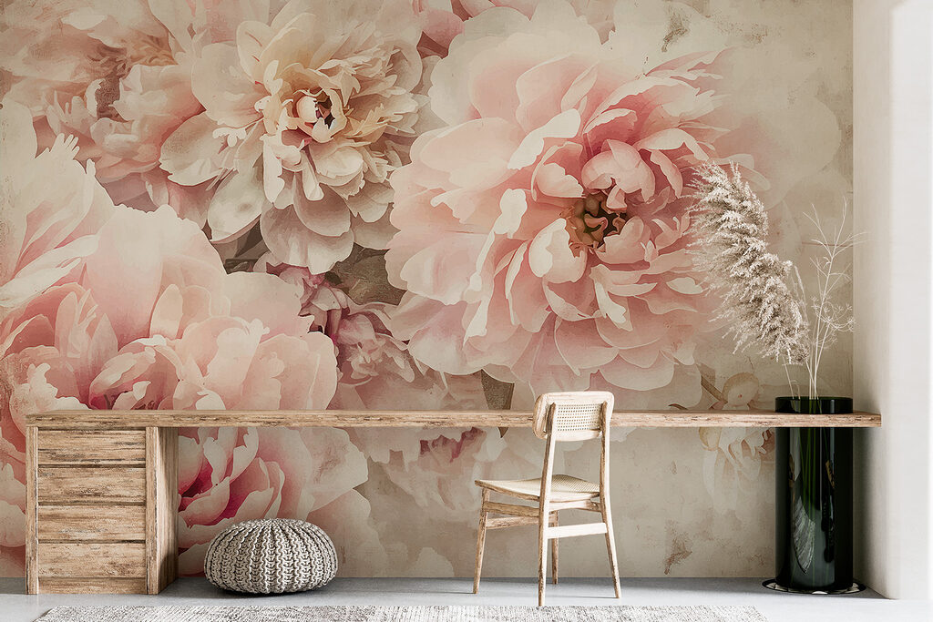 Een groep roze bloemen — interieur 5