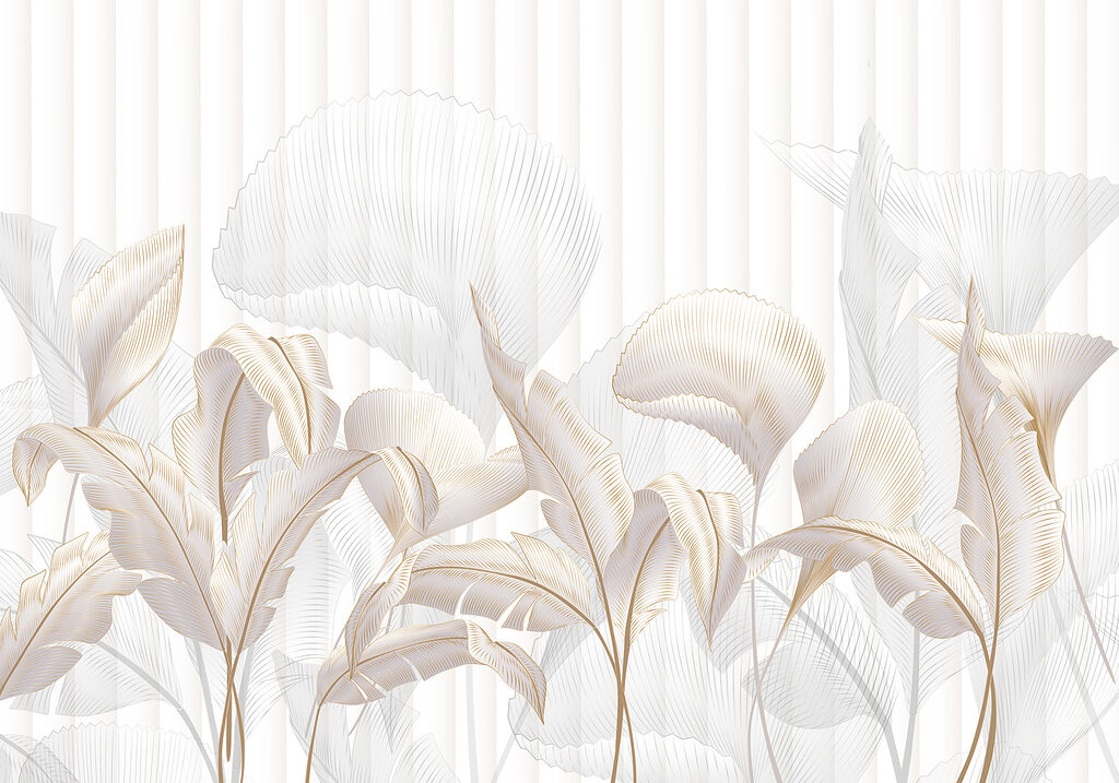 Elegant blad in zachte tinten — volledig ontwerp