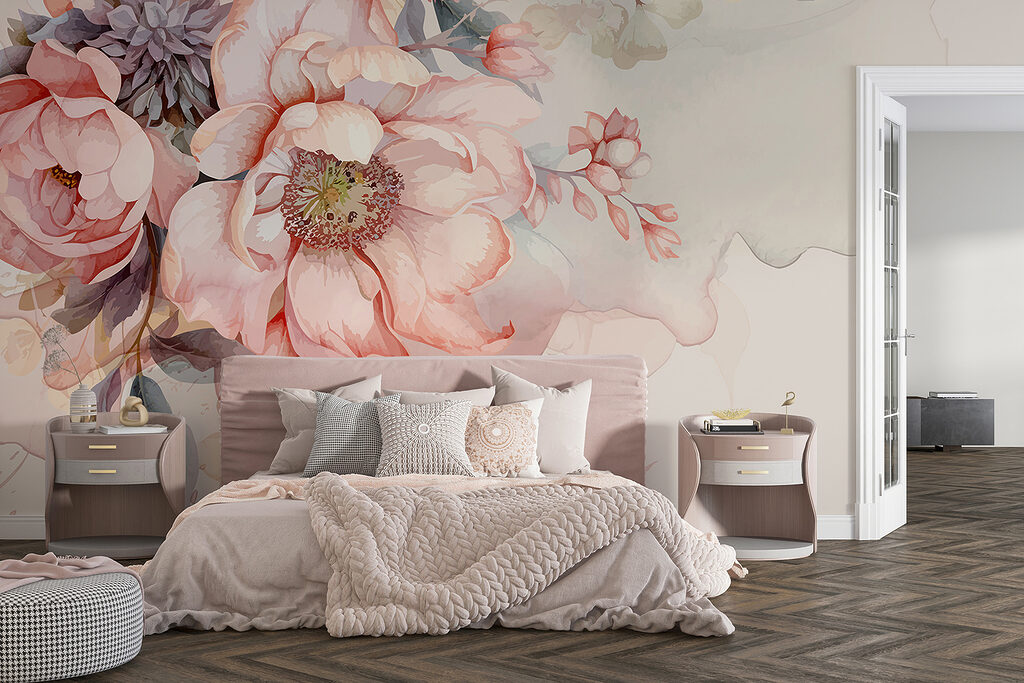Verfijnde bloemen in zachte pasteltinten — interieur 3