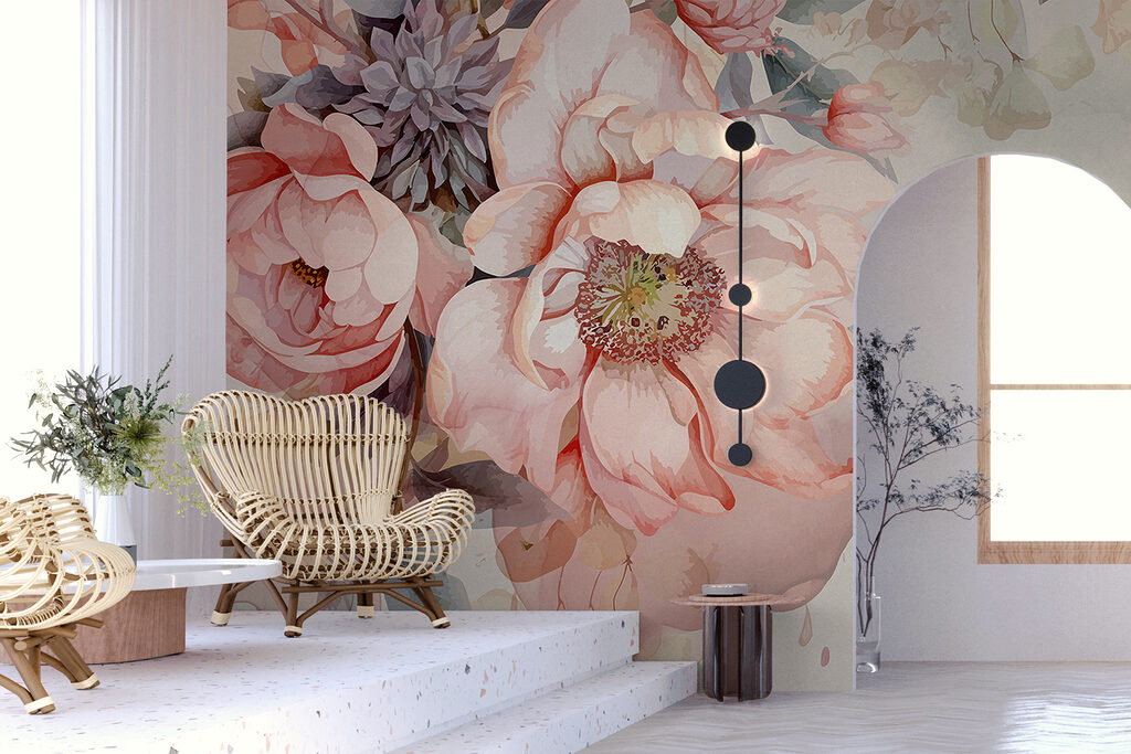 Verfijnde bloemen in zachte pasteltinten — interieur 5