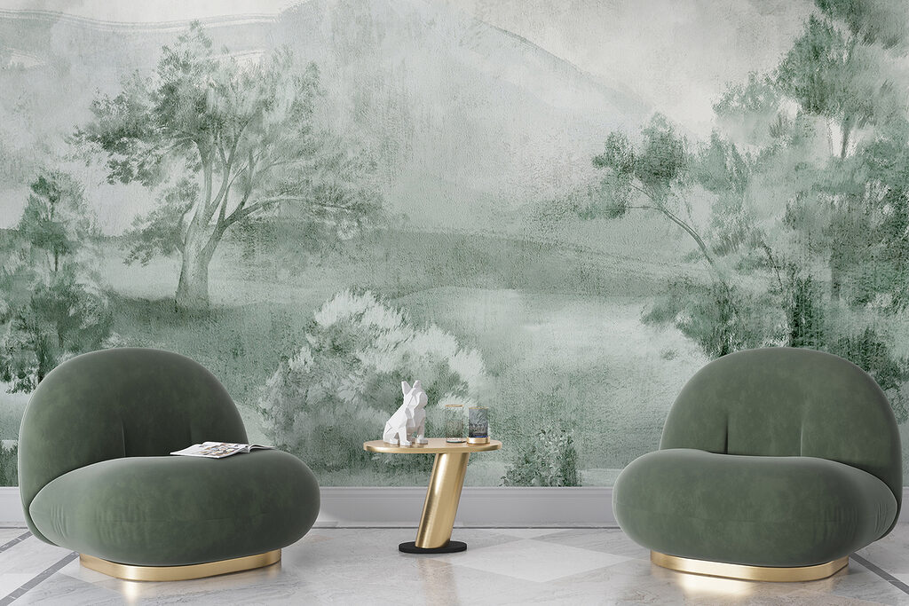 Verweerd land met bomen — interieur 3