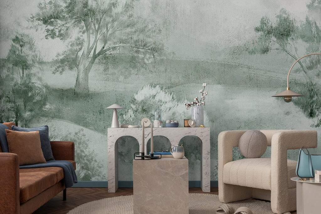 Verweerd land met bomen — interieur 4