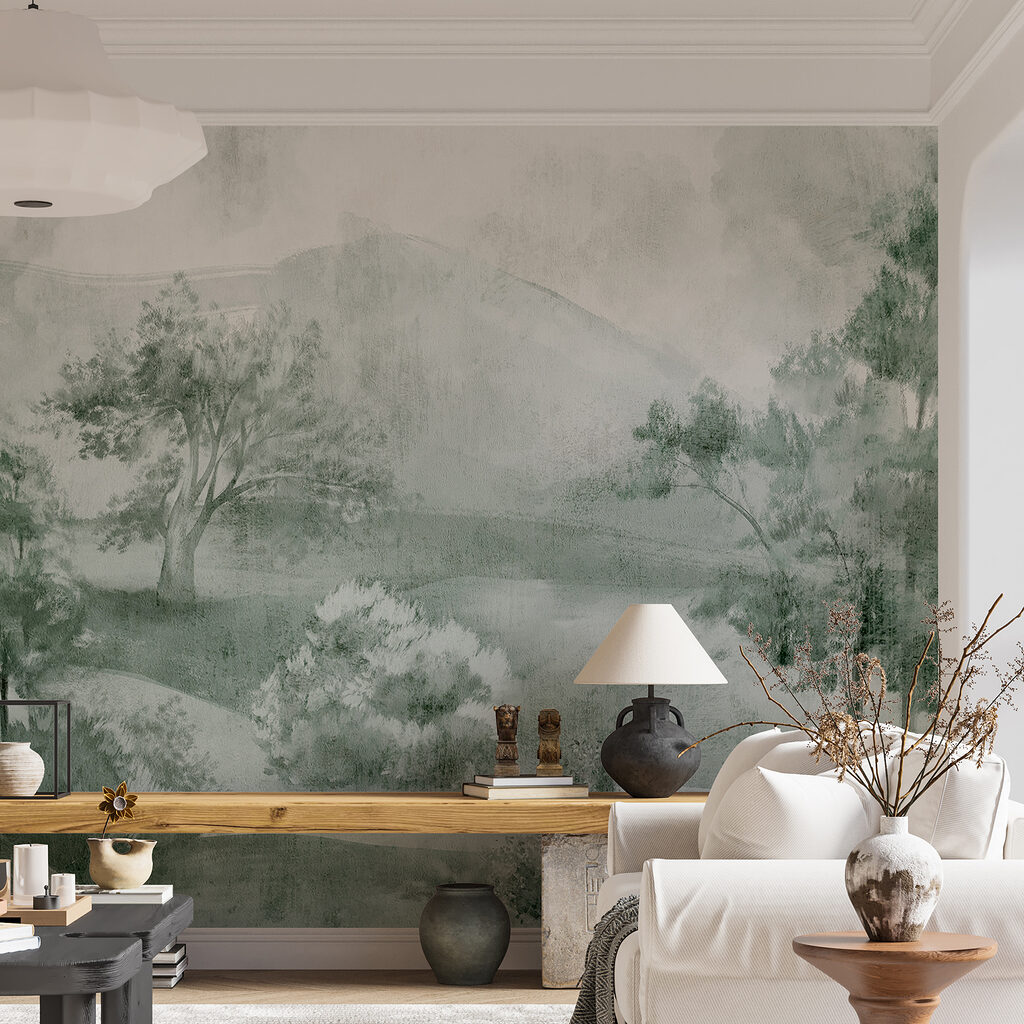 Verweerd land met bomen — interieur 5