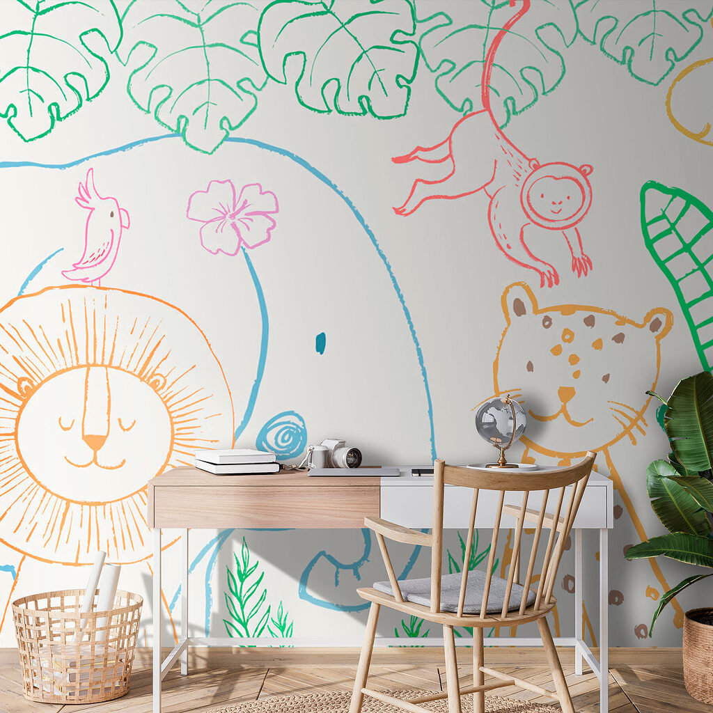 Jungledieren in vrolijke contouren — interieur 2
