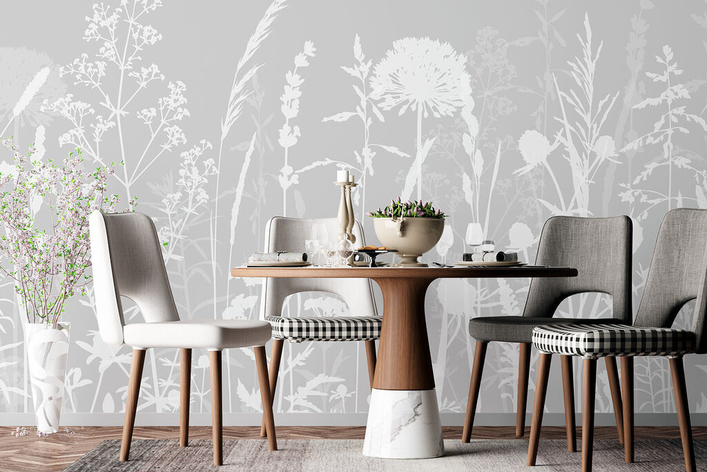 Witte weide fijn getekend — interieur 2