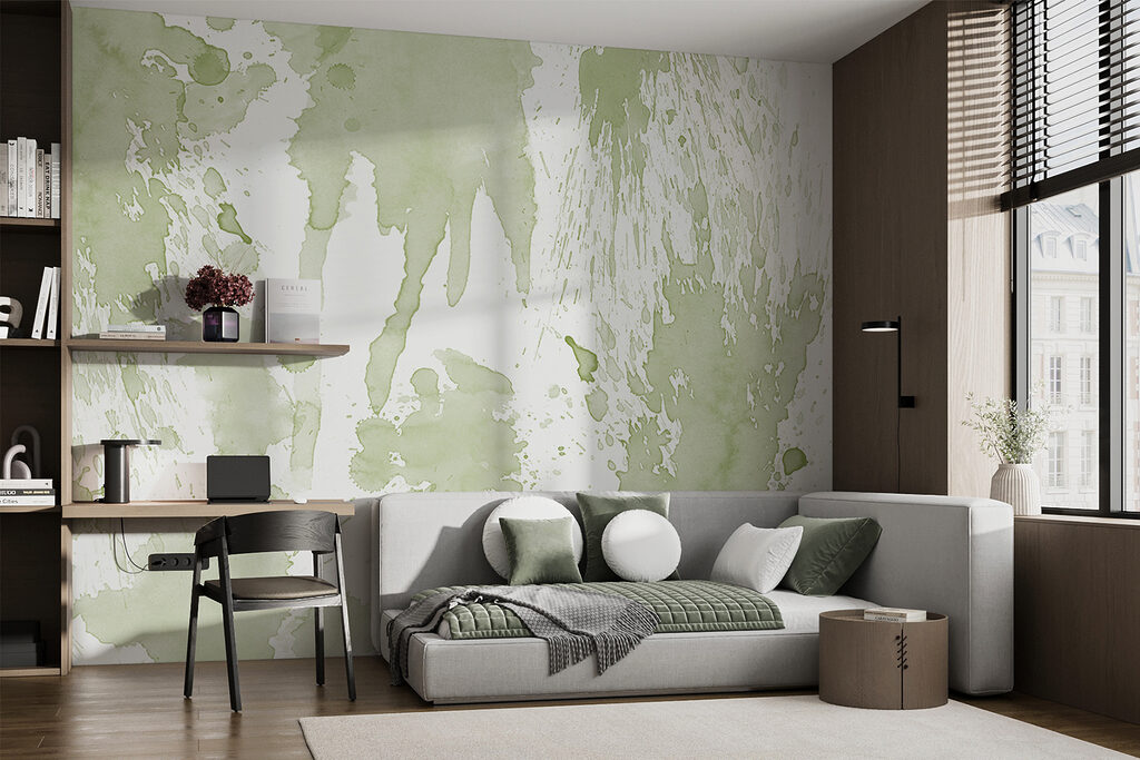 Lichtgroene verf druipt uit — interieur 2