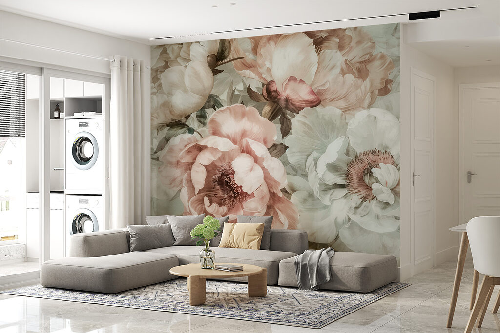 Bloemen in gedempte rozetinten — interieur 2