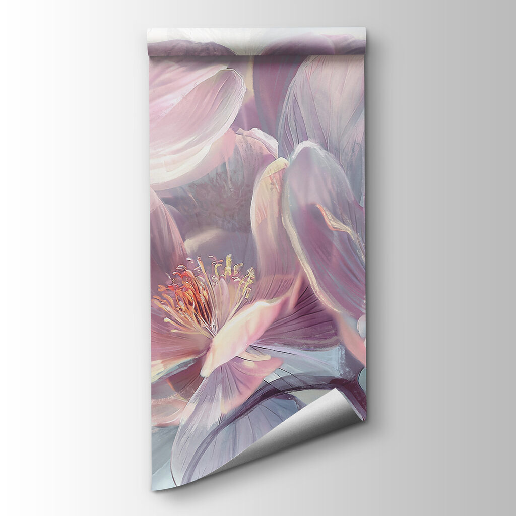 Lila bloemen in glans — productweergave