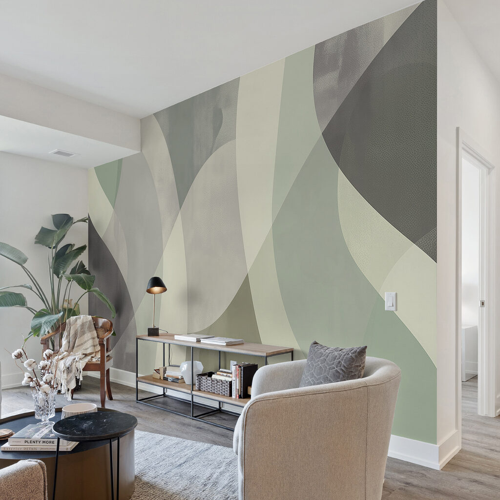Gebogen banen in grijsgroen — interieur 5