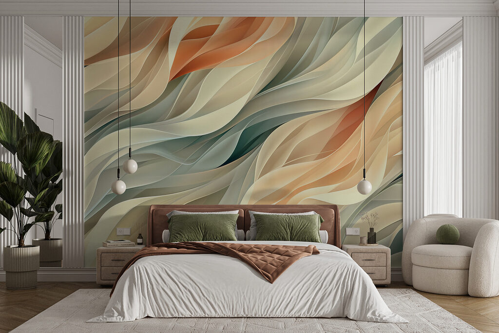 Pastelgolven vouwen door elkaar — interieur 2
