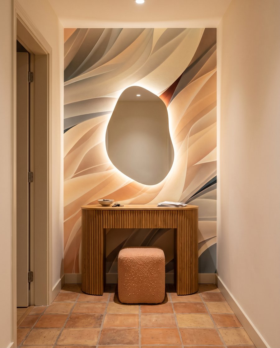 Pastelgolven vouwen door elkaar — interieur 7
