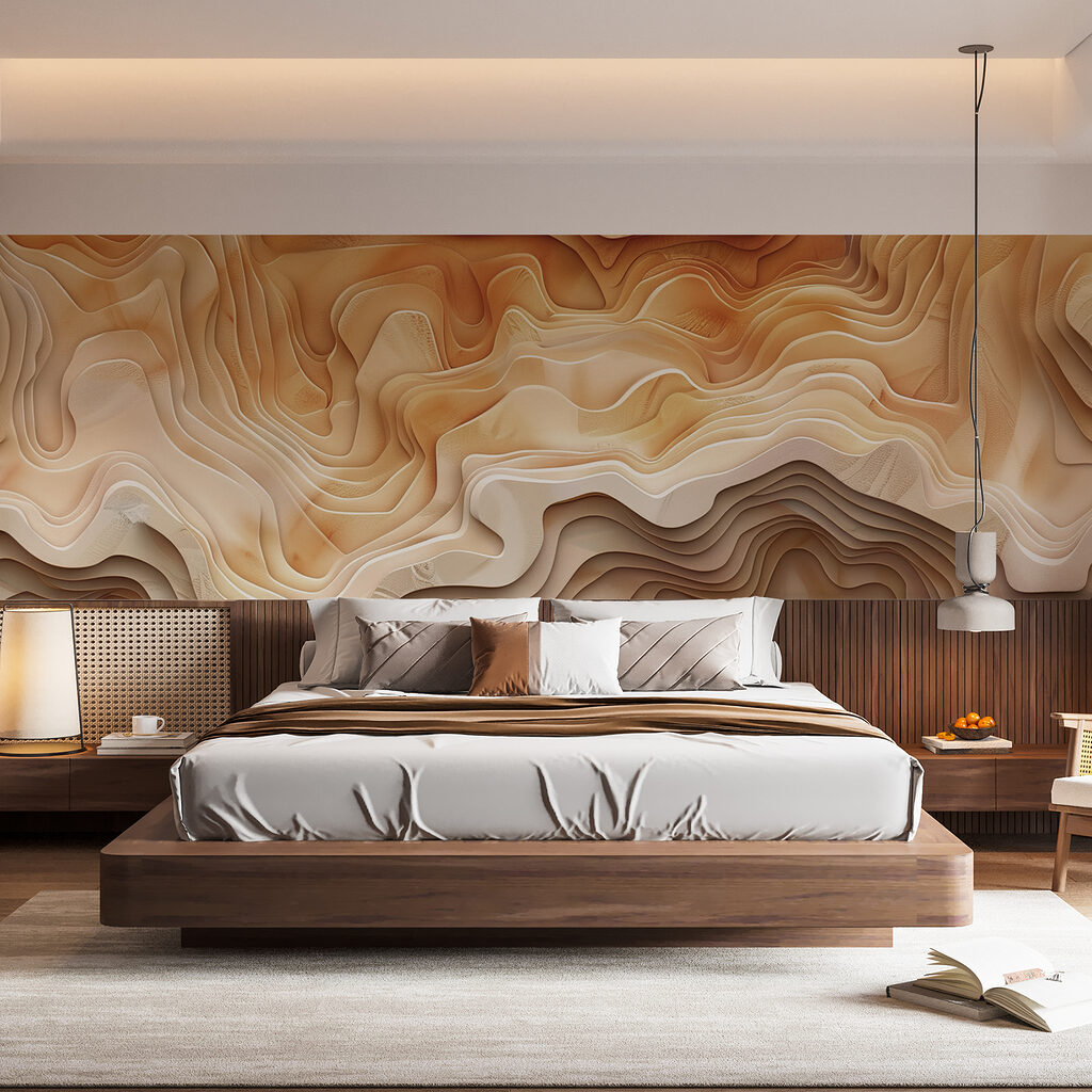Golven van warme, vloeiende texturen — interieur 1