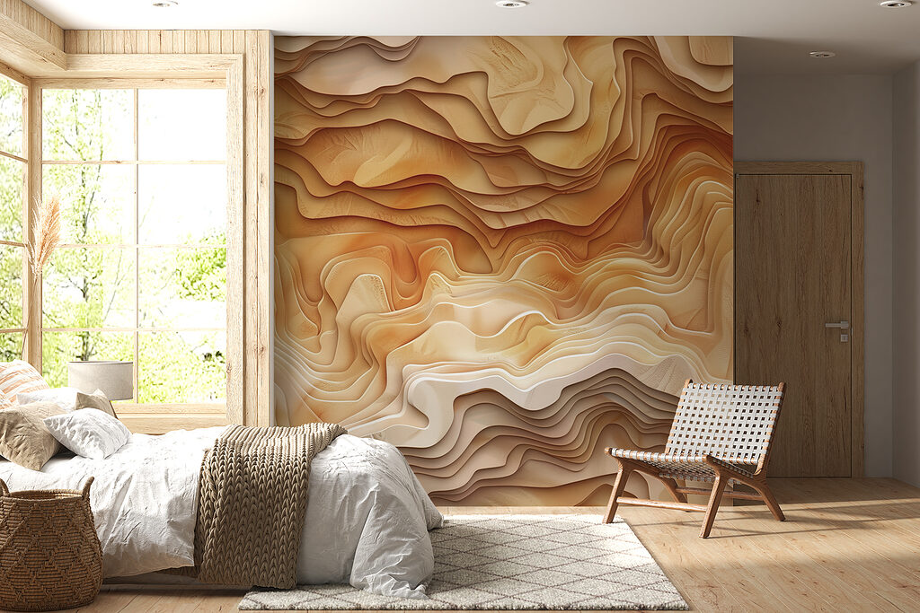 Golven van warme, vloeiende texturen — interieur 2