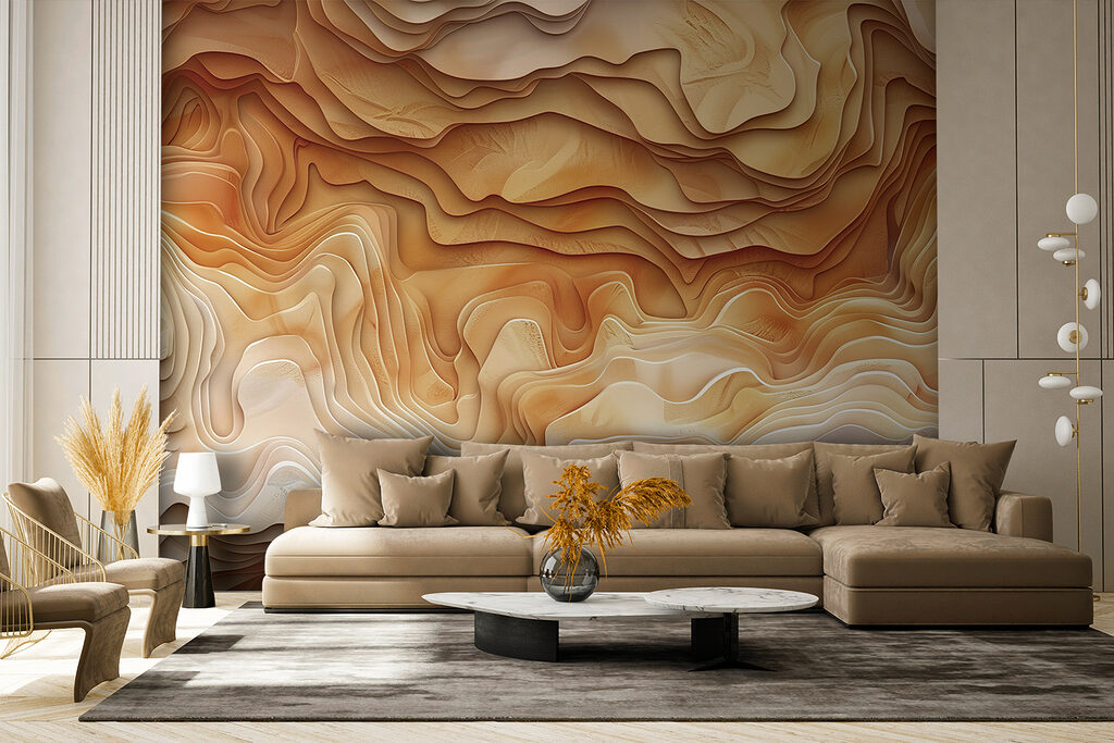 Golven van warme, vloeiende texturen — interieur 4
