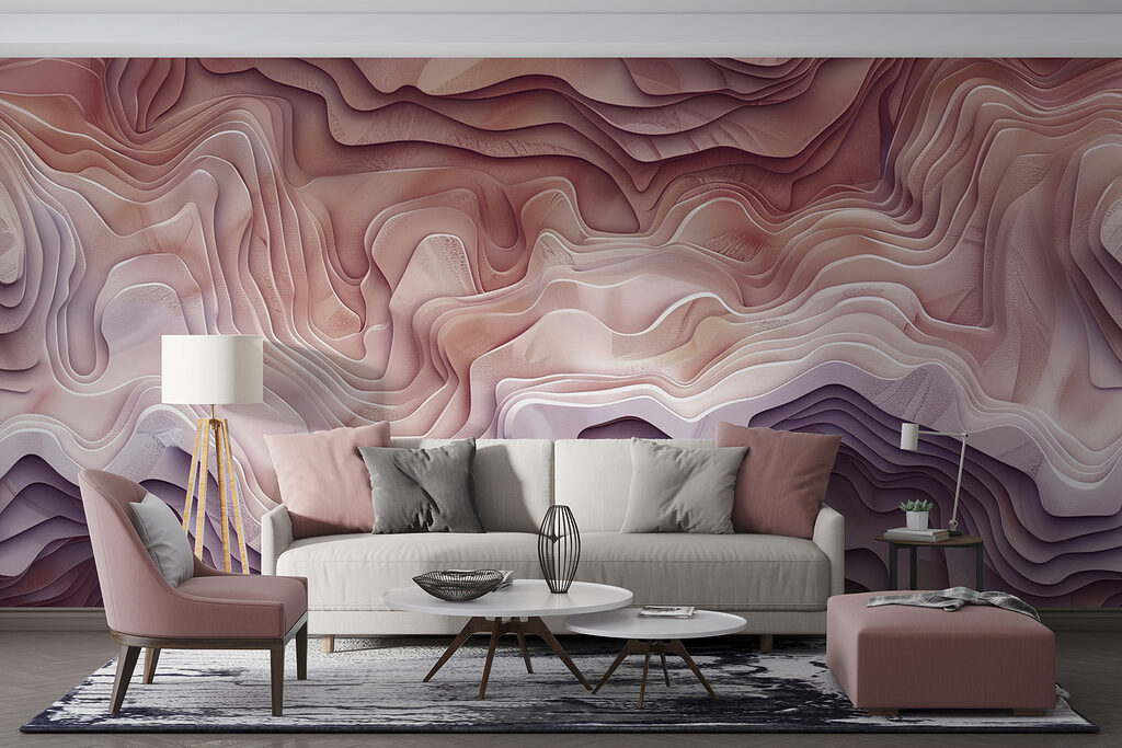 Gekleurde lagen als bergen — interieur 1