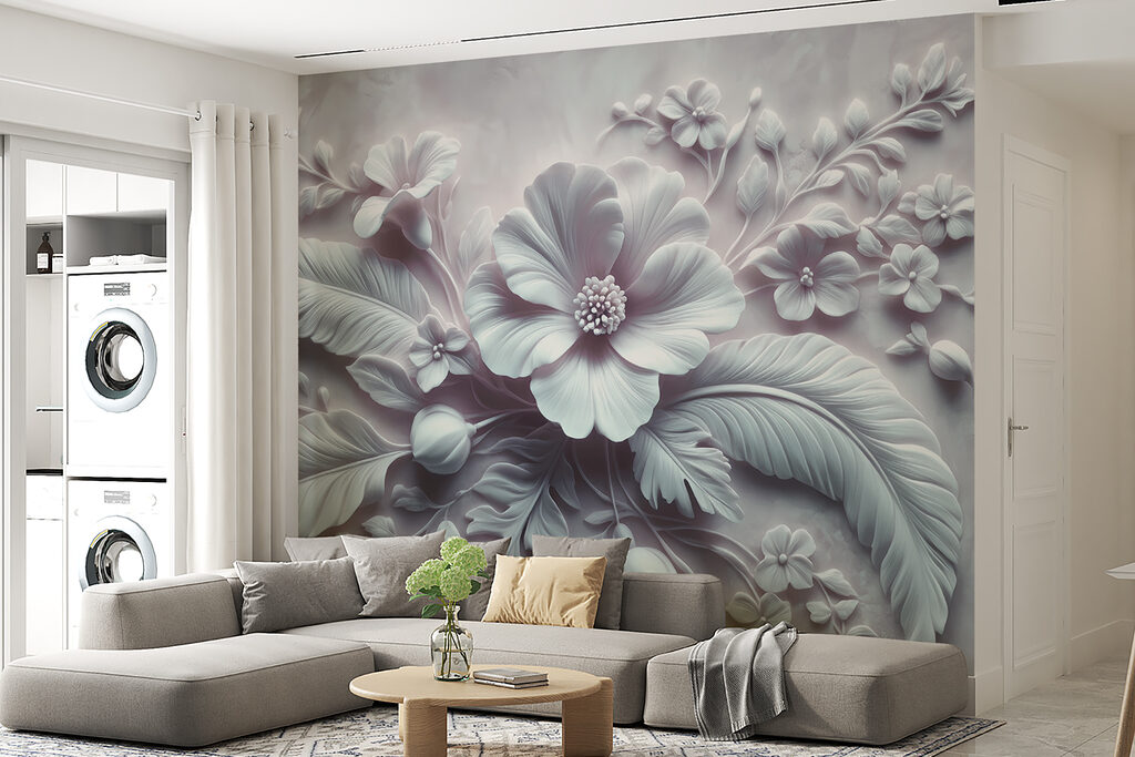 Bloemen met witte veren — interieur 2