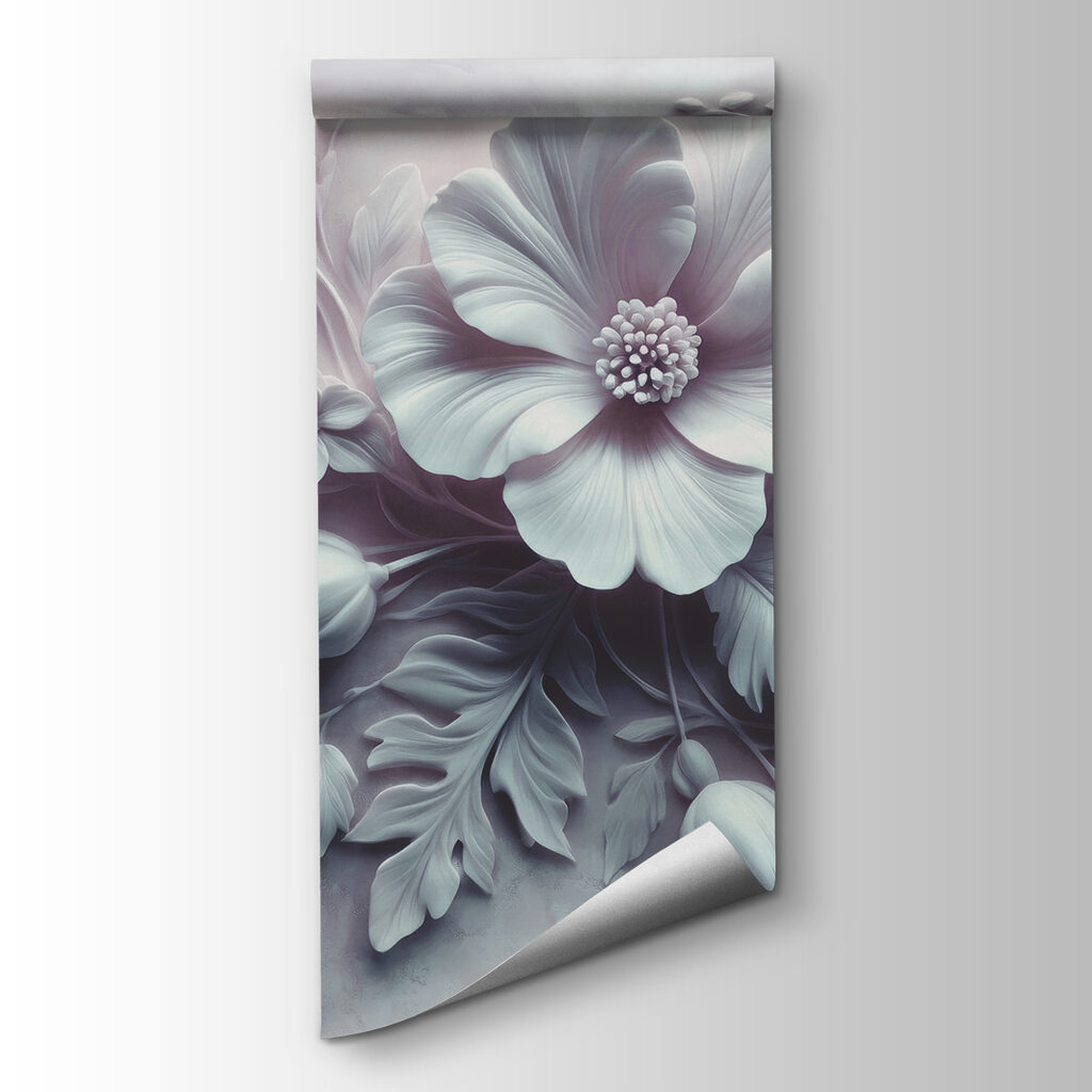 Bloemen met witte veren — productweergave